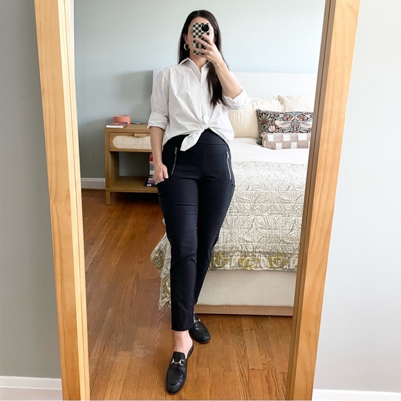 Athleta Pants - Athleta Headlands Hybrid Zipper Black Tights